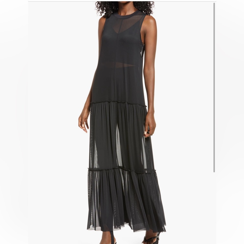 GORGEOUS OPEN EDIT EXTRA SHEER MESH DRESS XS